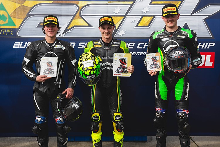 Kawasaki BCperformance Racing Team Podium (Photo Credit: Foremost Media)